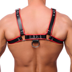 The Red Harness Harnais en cuir Premium Noir-Rouge